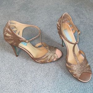 Betsey Johnson Gold heels